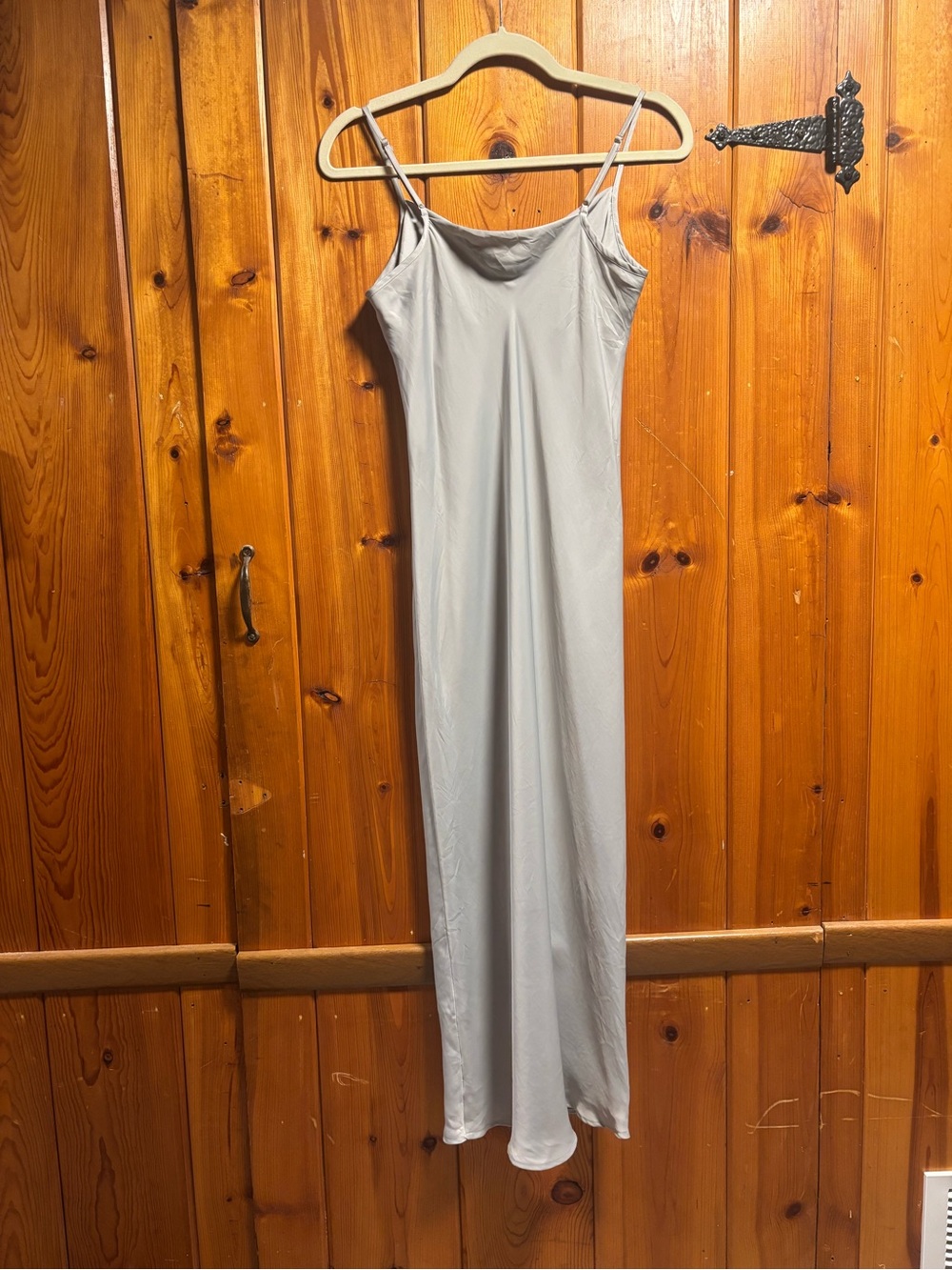 Banana Republic Light Gray Slip Maxi Dress
